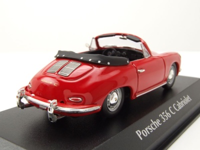 Porsche 356 C Cabrio 1965 rot Modellauto 1:43 Maxichamps