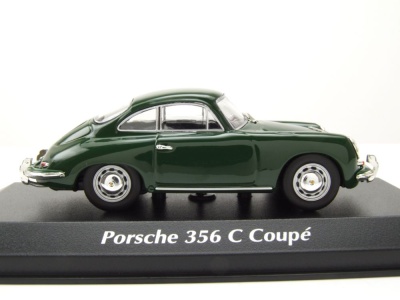 Porsche 356 C Coupe 1963 dunkelgrün Modellauto 1:43 Maxichamps