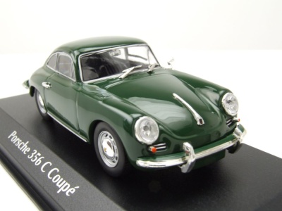Porsche 356 C Coupe 1963 dunkelgrün Modellauto 1:43 Maxichamps