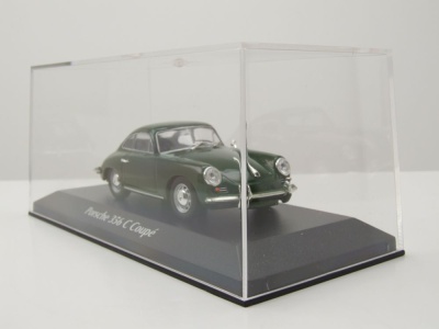 Porsche 356 C Coupe 1963 dunkelgrün Modellauto 1:43 Maxichamps
