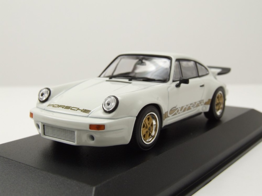 Porsche 911 Carrera RS 3.0 1974 weiß gold Modellauto 1:43 Maxichamps