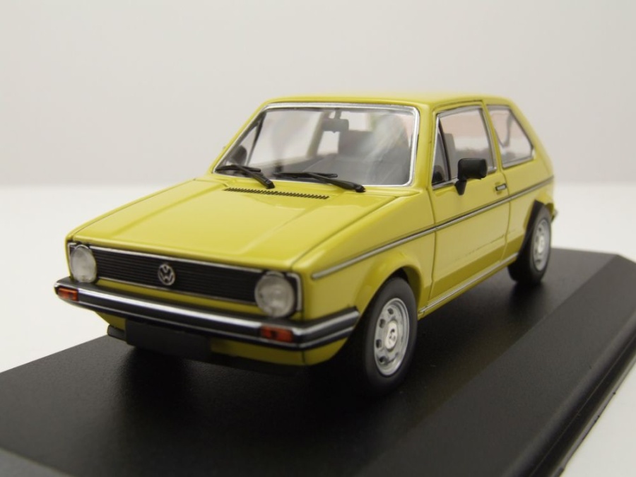 VW Golf 1 2-Türer 1980 gelb Modellauto 1:43 Maxichamps