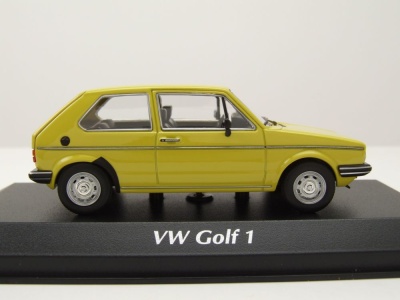 VW Golf 1 2-Türer 1980 gelb Modellauto 1:43 Maxichamps