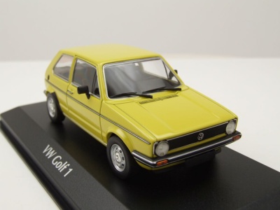 VW Golf 1 2-Türer 1980 gelb Modellauto 1:43 Maxichamps