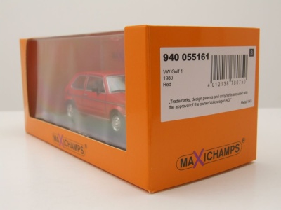 VW Golf 1 2-Türer 1980 rot Modellauto 1:43 Maxichamps