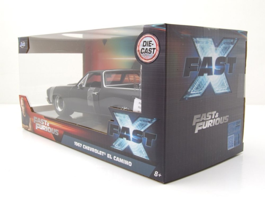 Jada Toys Fast and Furious RC Auto EL Camino (nero) - Chevrolet EL Camino 1967 R/C Fast & Furious 10, 1
