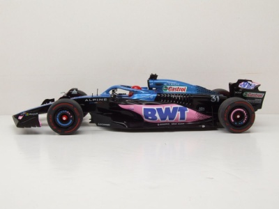 Alpine A523 Formel 1 #31 Monaco GP 2023 schwarz blau Ocon Modellauto 1:18 Solido