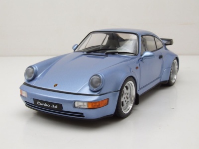 Porsche 911 (964) Turbo 1990 blau metallic Modellauto 1:18 Solido