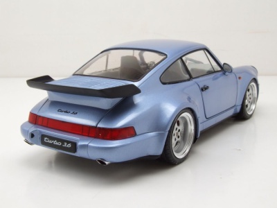 Porsche 911 (964) Turbo 1990 blau metallic Modellauto 1:18 Solido