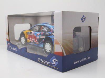 Ford Puma WRC Rally1 Hybrid #8 Rallye Schweden 2023 blau Tänak Modellauto 1:18 Solido