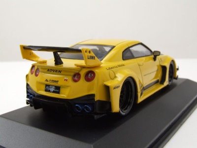 Nissan GT-R R35 Liberty Walk Body Kit gelb Modellauto...