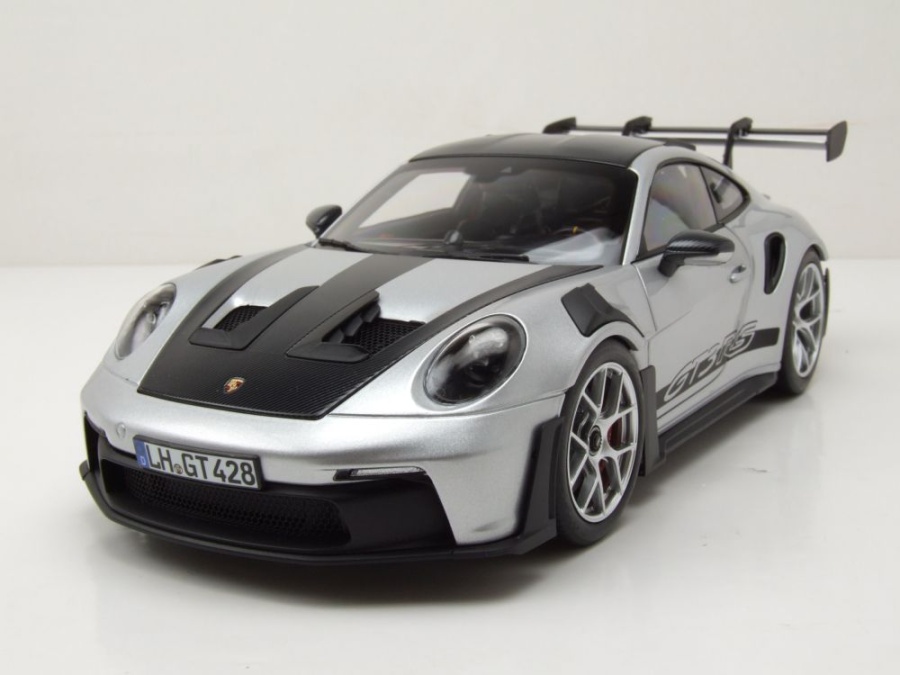 Porsche 911 GT3 RS Weissach Package 2022 silber Modellauto 1:18 Norev