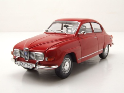 Saab 96 V4 1970 rot Modellauto 1:24 Whitebox