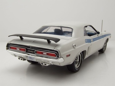 Dodge Challenger R/T 1971 weiß blau Modellauto 1:18...