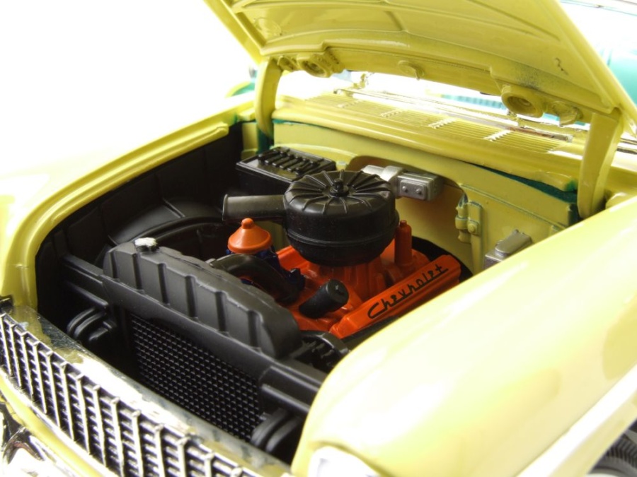 Buby 1/43 - Chevrolet Bel Air Cabriolet 1955 - Jaune Et Blanche - Occasion (boîte Incluse)