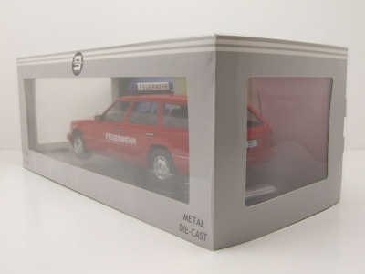 Mercedes E-Klasse T-Modell Kombi S124 Feuerwehr 1995 rot Modellauto 1:18 Triple9