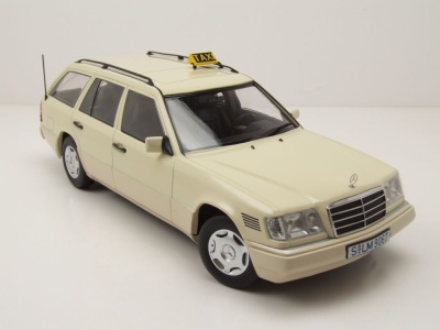 Mercedes E-Klasse T-Modell Kombi S124 Taxi 1995 beige Modellauto 1:18 Triple9