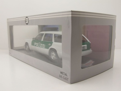 Mercedes E-Klasse T-Modell Kombi S124 Polizei 1995 grün weiß Modellauto 1:18 Triple9
