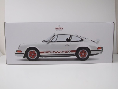 Porsche 911 Carrera RS 2.7 1973 weiß rot Modellauto 1:12 Norev