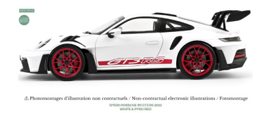 Porsche 911 GT3 RS 2022 weiß rot Modellauto 1:12 Norev