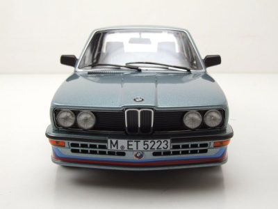 BMW M535i 1980 E30 blau metallic mit Streifen Modellauto 1:18 Norev