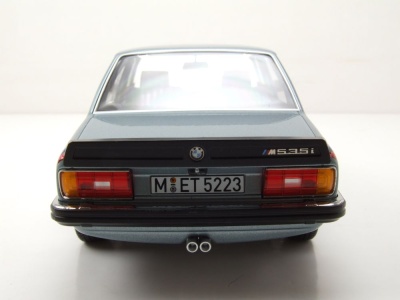 BMW M535i 1980 E30 blau metallic mit Streifen Modellauto 1:18 Norev