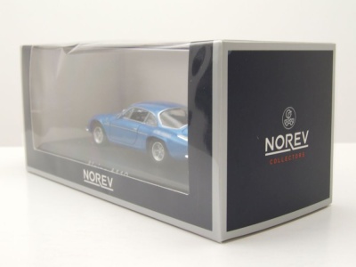 Alpine Renault A110 1600 S 1973 blau mit Seitenlogo Modellauto 1:43 Norev