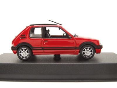 Peugeot 205 GTi 1.9 1991 rot PTS Deko Modellauto 1:43 Norev
