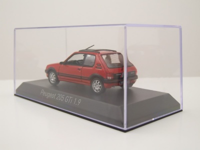 Peugeot 205 GTi 1.9 1991 rot PTS Deko Modellauto 1:43 Norev