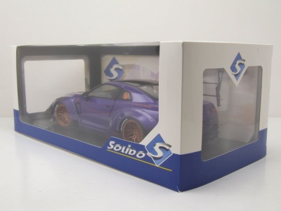 Modellauto Nissan GT-R R35 Liberty Walk LB-Works 2022 lila 1:18