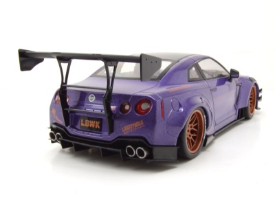 Nissan GT-R R35 Liberty Walk LB-Works 2022 lila Modellauto 1:18 Solido