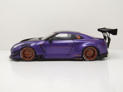 Nissan GT-R R35 Liberty Walk LB-Works 2022 lila Modellauto 1:18 Solido