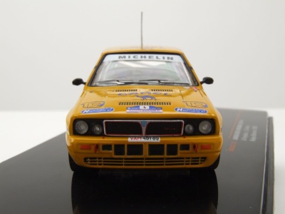 Lancia Delta Integrale 16V #4 Camel Bohemia Rallye 1990 gelb Ferjancz Tandari Modellauto 1:43 ixo models