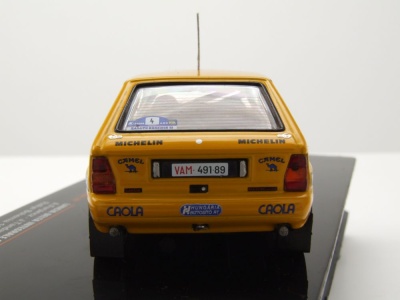 Lancia Delta Integrale 16V #4 Camel Bohemia Rallye 1990 gelb Ferjancz Tandari Modellauto 1:43 ixo models