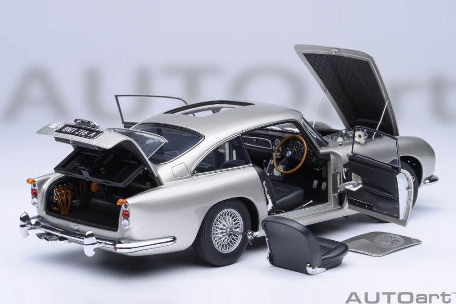 Welly Aston Martin DB5 Modellauto 1:24 - Metall Modell Mit Beweglichen Teilen