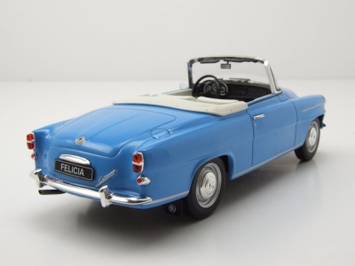 Skoda Felicia Cabrio 1959 blau Modellauto 1:24 Whitebox