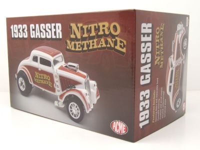 Nitro Methane Gasser 1933 rot weiß Modellauto 1:18 Acme
