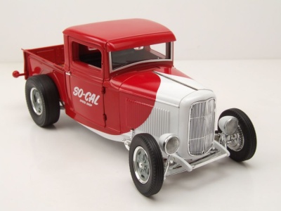 Ford Hot Rod Custom Pick Up So-Cal Speed Shop 1932 rot weiß Modellauto 1:18 Acme