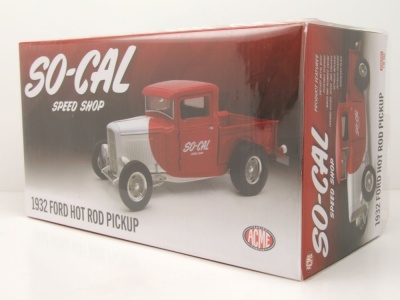 Ford Hot Rod Custom Pick Up So-Cal Speed Shop 1932 rot weiß Modellauto 1:18 Acme