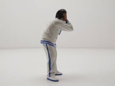 Figur Serie 2 #6 Mann weißer Trainingsanzug für 1:18 Modelle American Diorama