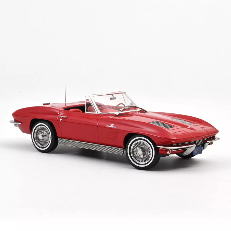 Chevrolet Corvette C2 Sting Ray Convertible 1963 rot Modellauto 1:18 Norev