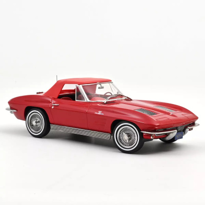 Chevrolet Corvette C2 Sting Ray Convertible 1963 rot Modellauto 1:18 Norev