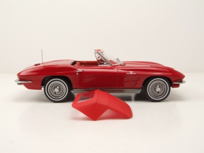 Chevrolet Corvette C2 Sting Ray Convertible 1963 rot Modellauto 1:18 Norev