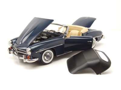 Mercedes 190 SL Cabrio 1957 dunkelblau Modellauto 1:18 Norev