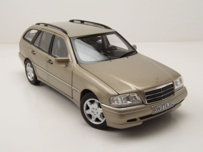 Mercedes C-Klasse T-Modell Kombi S202 1997 silber Modellauto 1:18 Norev
