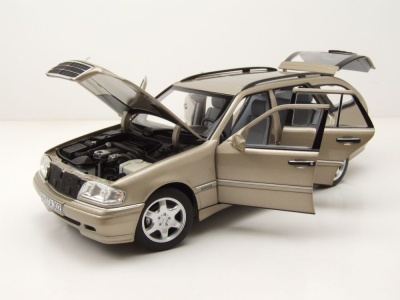 Mercedes C-Klasse T-Modell Kombi S202 1997 silber Modellauto 1:18 Norev