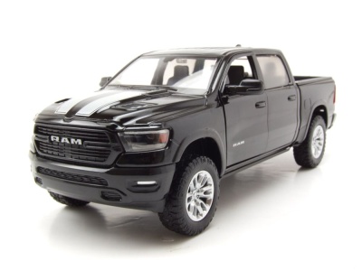 Ram 1500 Crew Cab Laramie Pick Up 2019 schwarz silber Modellauto 1:24 Motormax