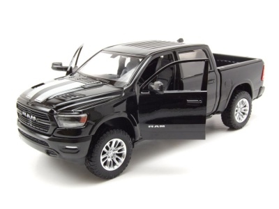 Ram 1500 Crew Cab Laramie Pick Up 2019 schwarz silber Modellauto 1:24 Motormax