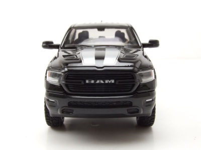 Ram 1500 Crew Cab Laramie Pick Up 2019 schwarz silber Modellauto 1:24 Motormax