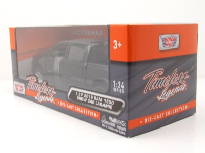 Ram 1500 Crew Cab Laramie Pick Up 2019 schwarz silber Modellauto 1:24 Motormax